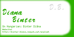 diana binter business card