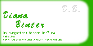 diana binter business card